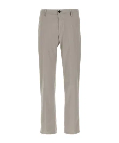 Incotex Twill Tapered Trousers In Gray