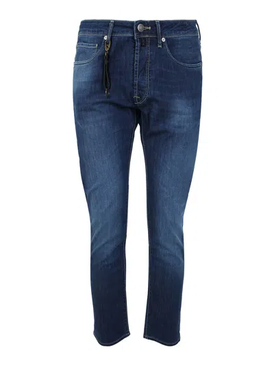Incotex Genjc Five Pocket Comfort Denim Jeans In Light Wash