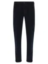 Incotex Velvet Trousers In Black