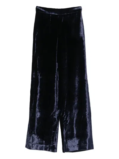 Incotex Velvet Trousers In Blue