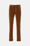 Incotex Tailored Corduroy Trousers With Button Closure In Brown