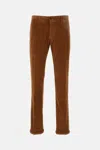 Incotex Tailored Corduroy Trousers With Button Closure In Brown