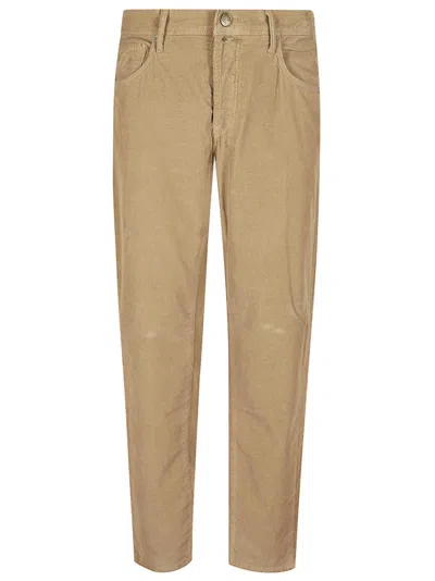 Incotex Velvet Trousers In Brown