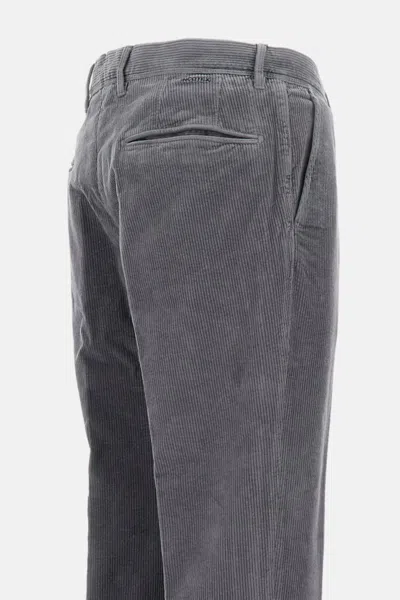 Incotex Velvet Trousers In Gray