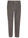 Incotex Velvet Trousers In Gray