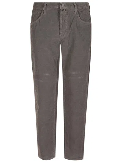 Incotex Velvet Trousers In Gray