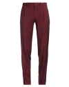Incotex Verve Man Pants Burgundy Size 36 Virgin Wool In Red