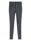 Incotex Tailored Grey Virgin Wool Chinos In Gray