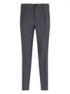 Incotex Tailored Grey Virgin Wool Chinos In Gray