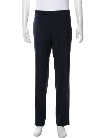 Pre-owned Incotex Virgin Wool Dress Pants In Blue