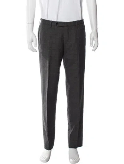 Pre-owned Incotex Virgin Wool Dress Pants In Grey