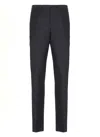 Incotex Flat-front Cotton Trousers In Blue