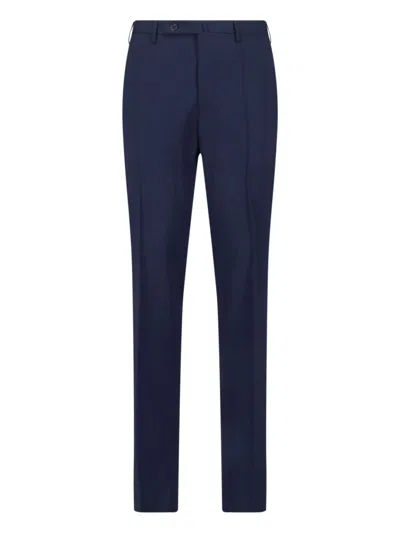 Incotex Virgin Wool Pants In Blue