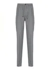 Incotex Drawstring Waist Straight Cut Trousers In Gray