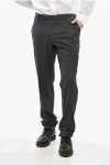 Incotex Slim Fit Virgin Wool Pants With Belt Loops In Black