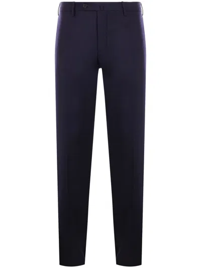 Incotex Virgin-wool Tailored Trousers In Blue