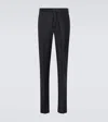 INCOTEX VIRGIN WOOL TAPERED PANTS