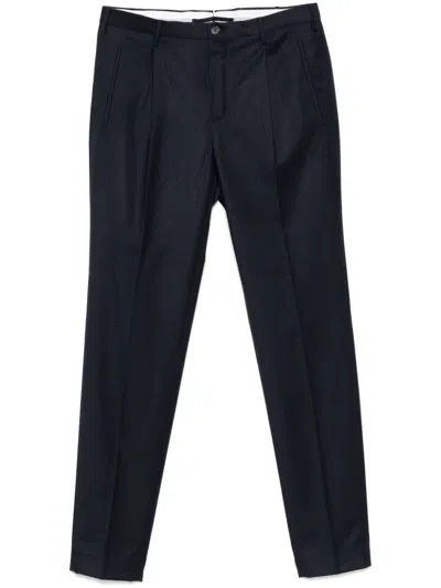 Incotex Virgin Wool Trousers In Blue