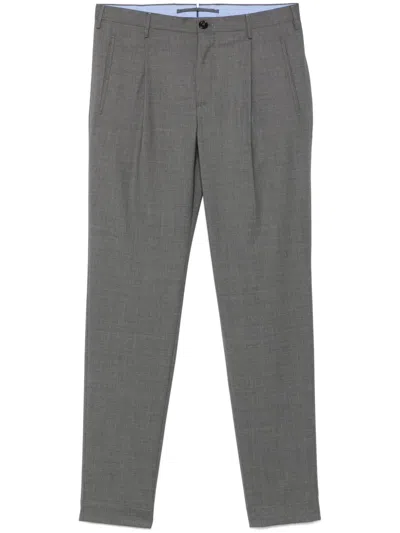 Incotex Virgin-wool Trousers In Grey