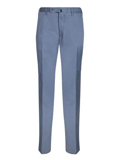 Incotex Washed Avio Chinolino Trousers In Blue