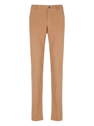 Incotex Welt-pocket Cotton Trousers In Brown