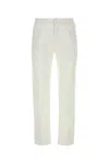 Incotex White Cotton Pant In Biancoottico