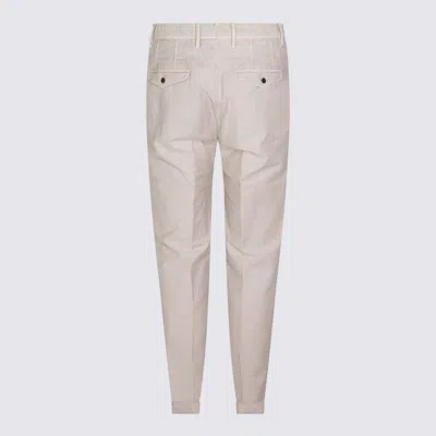 Incotex White Cotton Pants In Neutral