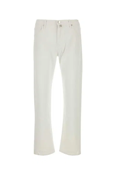 INCOTEX WHITE STRETCH DENIM JEANS