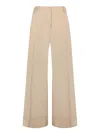 Incotex Wide-cut Beige Trousers With Zip