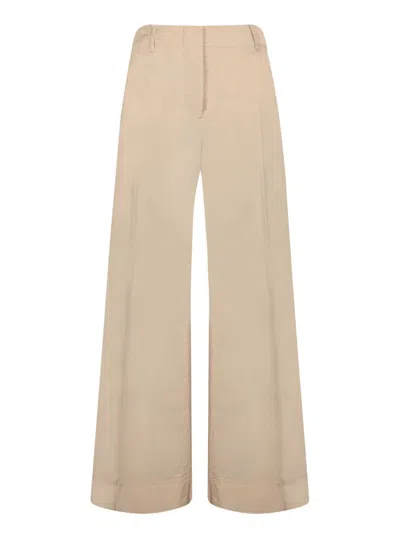 Incotex Wide-cut Beige Trousers With Zip