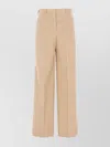 Incotex Wide Leg Corduroy Trousers With Back Pockets In Neutral