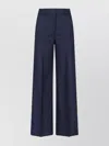 Incotex Wide Leg Trousers Button Detail In Blue