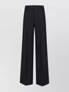 Incotex Wide Leg Trousers Button Detail In Blue