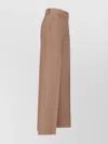 Incotex Wide Leg Trousers Featuring Button Detail In Brown