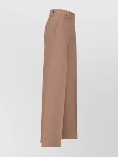 INCOTEX WIDE LEG TROUSERS FEATURING BUTTON DETAIL