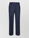 Incotex Tailored Blue Trousers With Subtle Floral Pattern