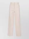 Incotex Wide-leg Trousers With Pockets And Loops In Neutral