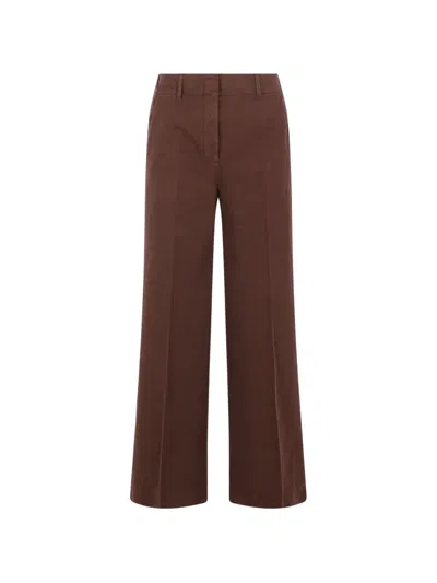 Incotex Wide-leg Trousers In Brown