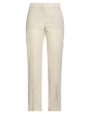 Incotex Woman Pants Beige Size 12 Linen, Cotton, Silk In Neutral