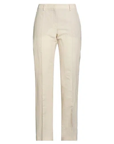 Incotex Woman Pants Beige Size 12 Linen, Cotton, Silk In Neutral