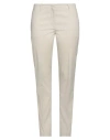 Incotex Woman Pants Light Grey Size 14 Cotton, Elastane In Beige