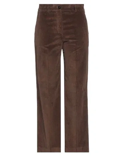 Incotex Woman Pants Brown Size 8 Cotton, Lyocell, Elastane