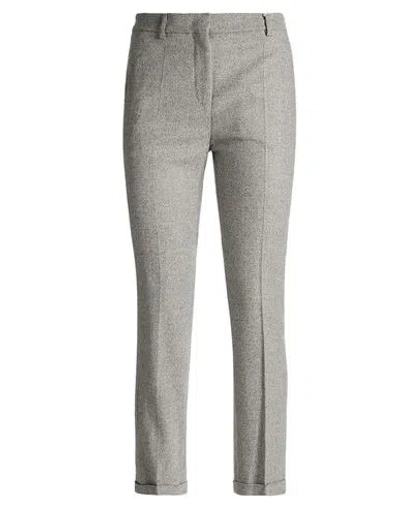 Incotex Woman Pants Grey Size 2 Wool, Viscose, Elastane In Gray