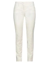Incotex Woman Pants Ivory Size 2 Cotton, Elastic Fibres In White