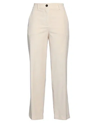 Incotex Woman Pants Ivory Size 8 Cotton, Lyocell, Elastane In White