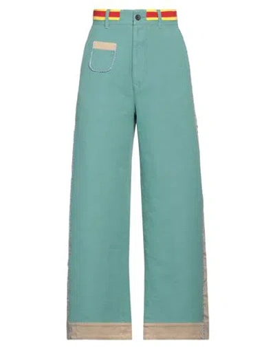 Incotex Woman Pants Light Green Size 30 Cotton, Elastane