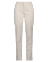 Incotex Woman Pants Light Grey Size 14 Cotton, Elastane In Beige