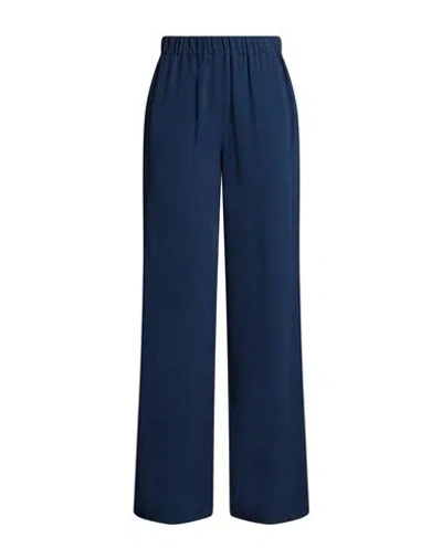 Incotex Woman Pants Navy Size 12 Acetate, Silk In Blue