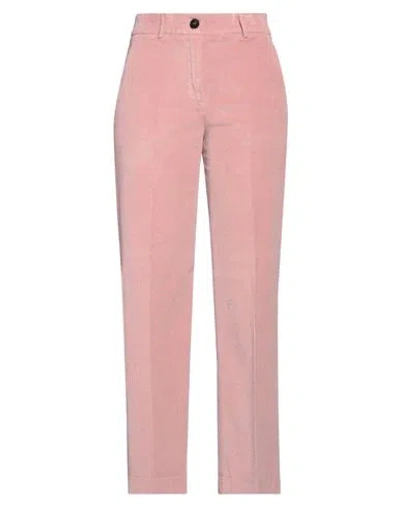 Incotex Woman Pants Pastel Pink Size 8 Cotton, Lyocell, Elastane