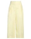 Incotex Woman Pants Pastel Yellow Size 4 Cotton, Elastane